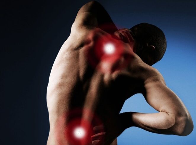 πόνος στην πλάτη λόγω οστεοχονδρωσίας της σπονδυλικής στήλης